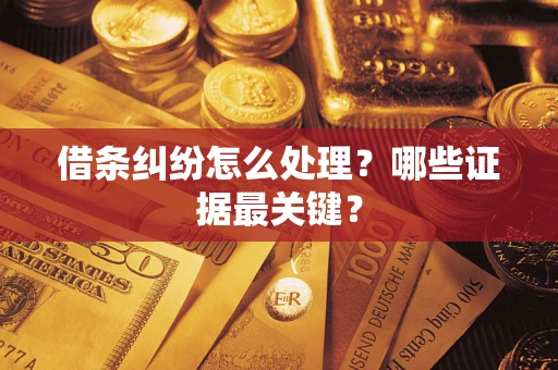 北京借条纠纷怎么处理？哪些证据最关键？