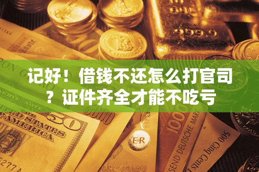北京记好！借钱不还怎么打官司？证件齐全才能不吃亏