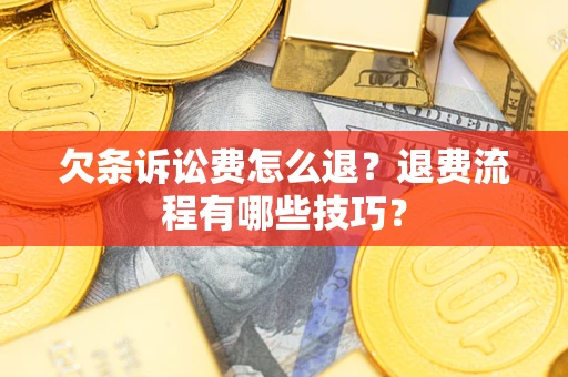 北京欠条诉讼费怎么退？退费流程有哪些技巧？