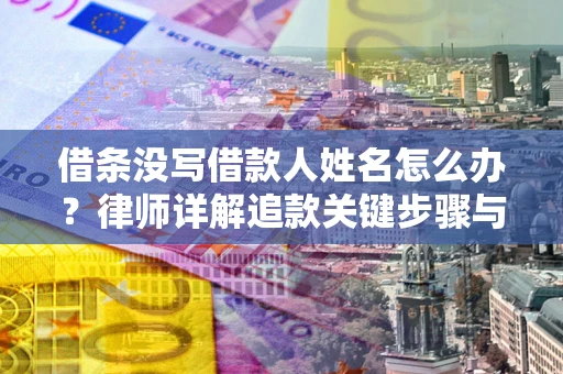 北京借条没写借款人姓名怎么办？律师详解追款关键步骤与证据链构建