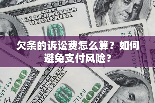 北京欠条的诉讼费怎么算？如何避免支付风险？