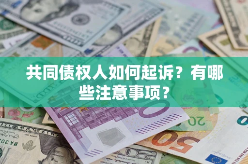北京共同债权人如何起诉？有哪些注意事项？