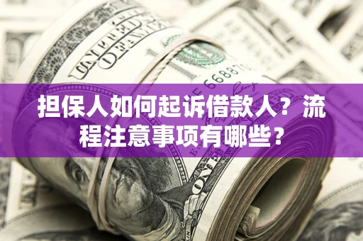 北京担保人如何起诉借款人？流程注意事项有哪些？